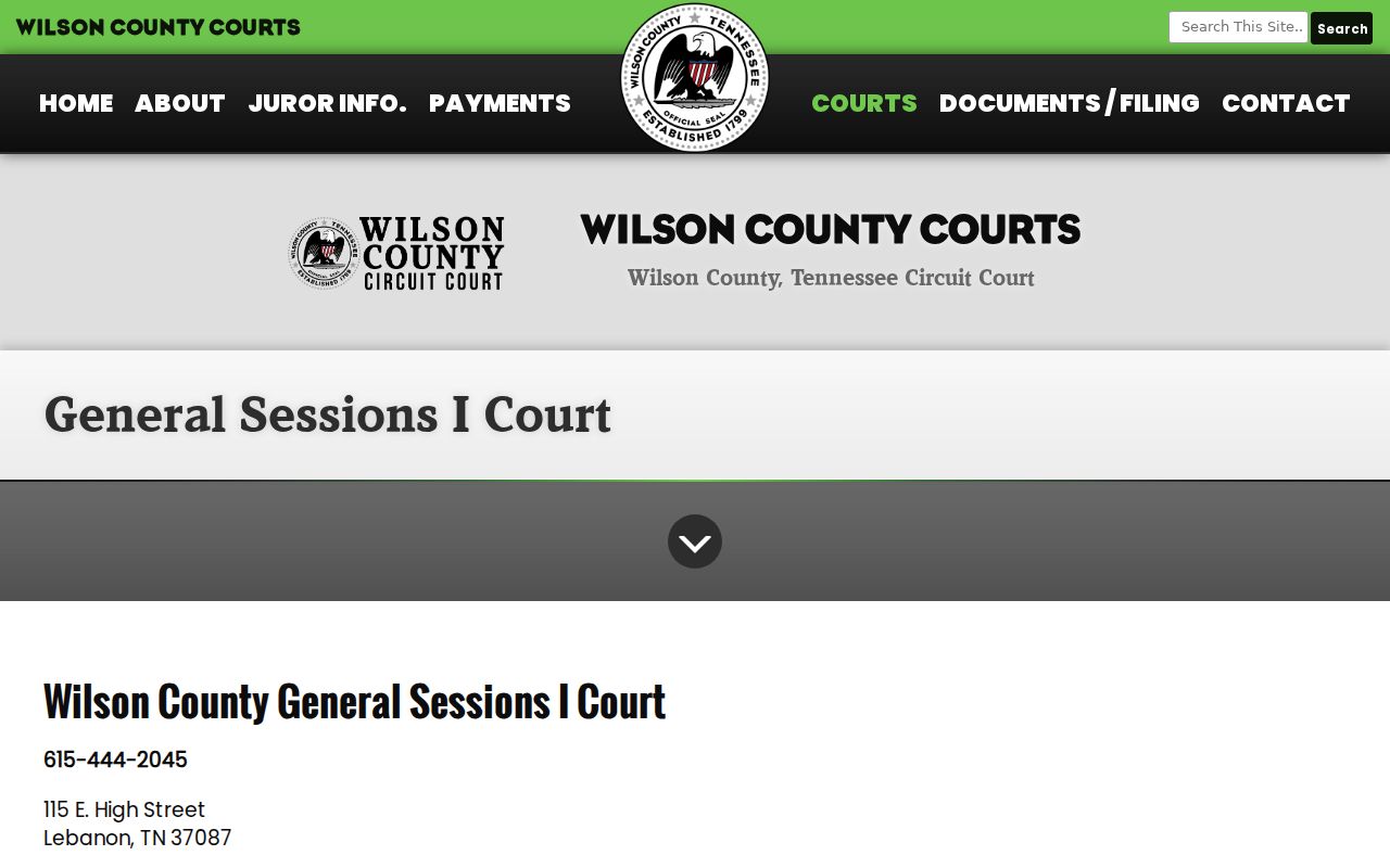 Wilson County bench warrant and family court route reference